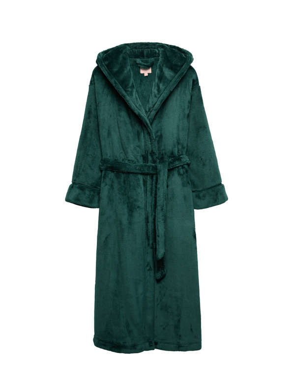 Marks & Spencer Fleecový župan s kapucňou Marks & Spencer zelený