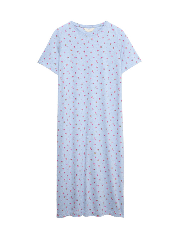 Marks & Spencer Dlhá nočná košieľka s technológiou Cool Comfort™ a potlačou Marks & Spencer modrá