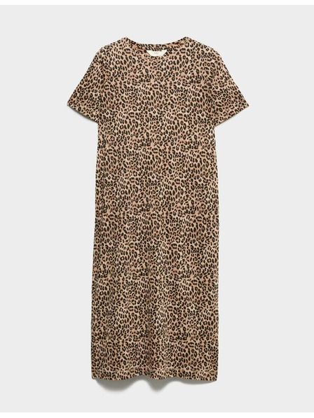 Marks & Spencer Dlhá nočná košieľka s technológiou Cool Comfort™ a potlačou Marks & Spencer hnedá