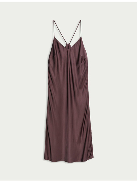 Marks & Spencer Saténová dlhá košieľka na ramienka Marks & Spencer červená