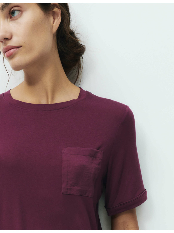 Marks & Spencer Nočná košieľka Body Soft™ so saténovým lemovaním Marks & Spencer červená