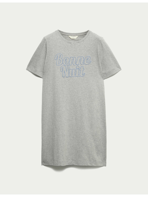 Marks & Spencer Nočná košieľka s nápisom a úpravou Cool Comfort™ Marks & Spencer sivá