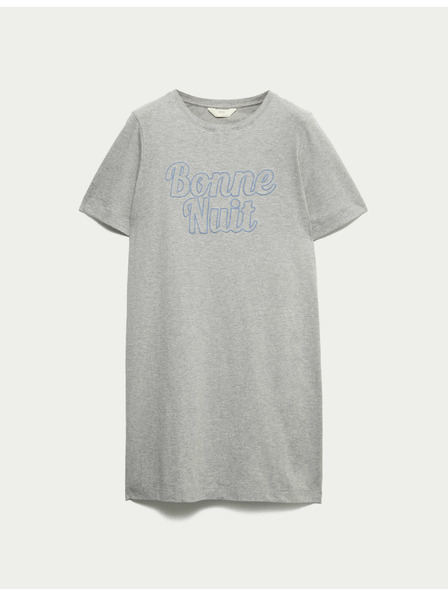 Marks & Spencer Nočná košieľka s nápisom a úpravou Cool Comfort™ Marks & Spencer sivá