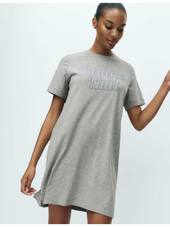 Marks & Spencer Nočná košieľka s nápisom a úpravou Cool Comfort™ Marks & Spencer sivá