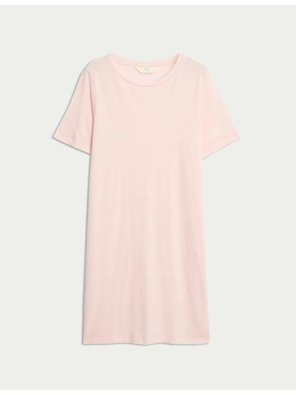 Marks & Spencer Pruhovaná nočná košieľka s technológiou Cool Comfort™ Marks & Spencer ružová