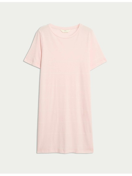 Marks & Spencer Pruhovaná nočná košieľka s technológiou Cool Comfort™ Marks & Spencer ružová
