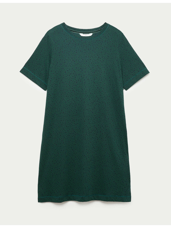 Marks & Spencer Nočná košieľka z čistej bavlny s potlačou hviezd Marks & Spencer zelená