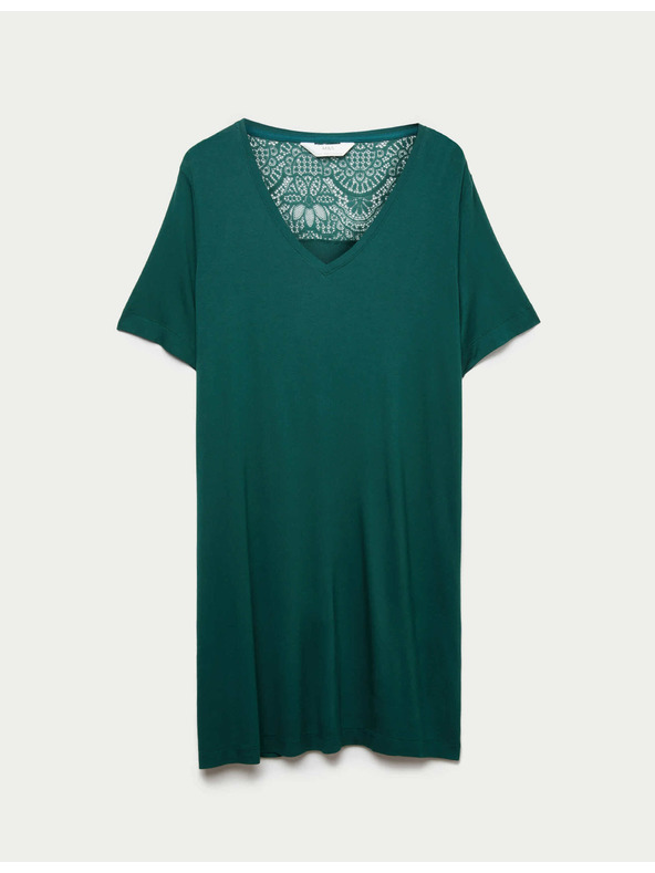 Marks & Spencer Nočná košeľa s čipkou Marks & Spencer zelená