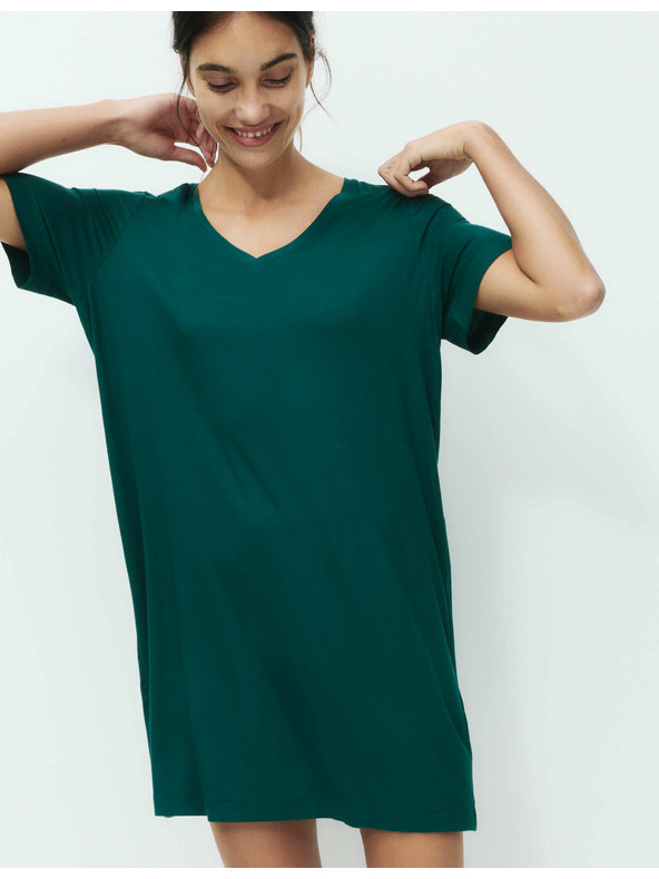 Marks & Spencer Nočná košeľa s čipkou Marks & Spencer zelená