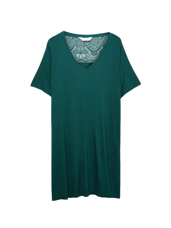 Marks & Spencer Nočná košeľa s čipkou Marks & Spencer zelená