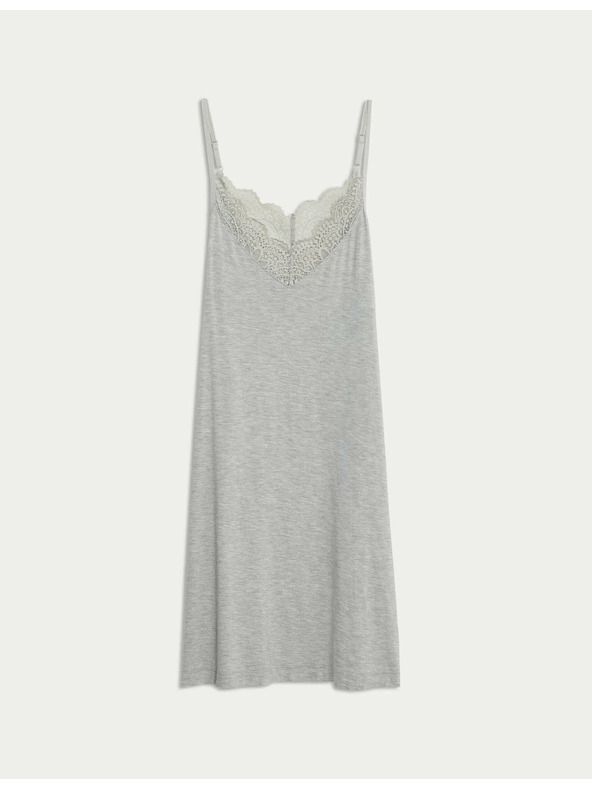 Marks & Spencer Košieľka s čipkovým detailom Marks & Spencer sivá