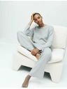 Marks & Spencer Žebrované spodné diely pyžam so širokými nohavicami Marks & Spencer sivá