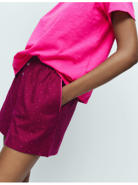 Marks & Spencer 2 ks pyžamových šortiek z čistej bavlny s potlačou Marks & Spencer ružová