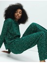 Marks & Spencer Pyžamová súprava z čistej bavlny s potlačou Marks & Spencer zelená
