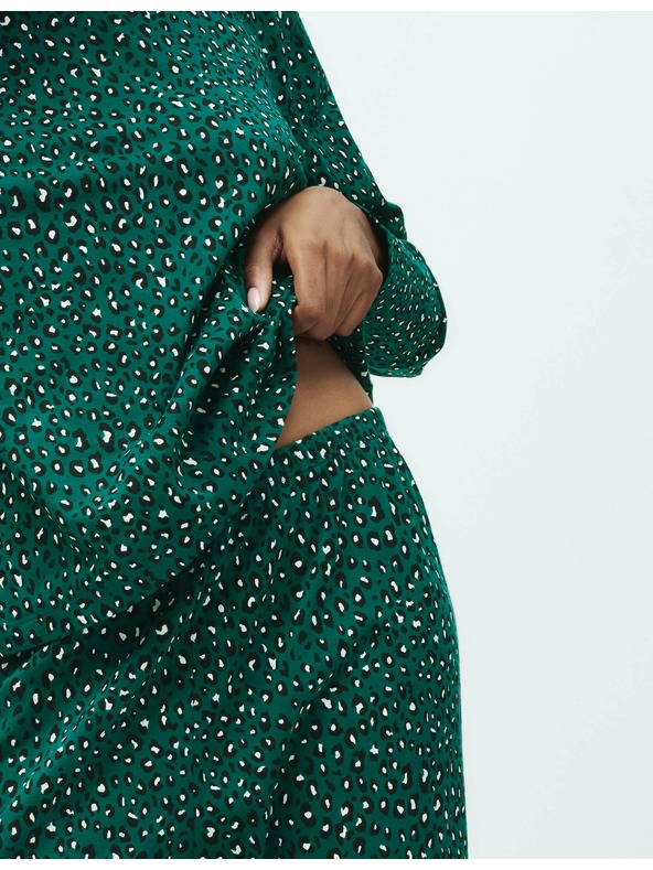 Marks & Spencer Pyžamová súprava z čistej bavlny s potlačou Marks & Spencer zelená