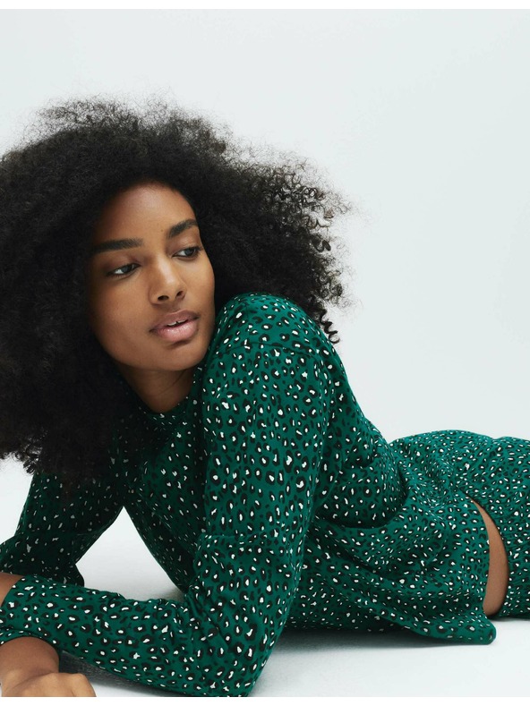 Marks & Spencer Pyžamová súprava z čistej bavlny s potlačou Marks & Spencer zelená