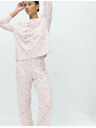 Marks & Spencer Pyžamová súprava z čistej bavlny s potlačou Marks & Spencer ružová