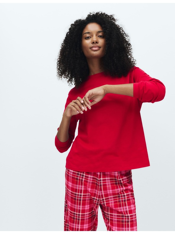 Marks & Spencer Pyžamová súprava z čistej bavlny s potlačou Marks & Spencer červená