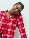 Marks & Spencer Flísová pyžamová súprava s potlačou Marks & Spencer červená