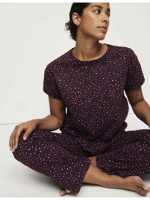 Marks & Spencer Pyžamová súprava s potlačou a vysokým podielom bavlny Marks & Spencer červená