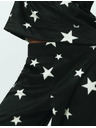 Marks & Spencer Flísová pyžamová súprava s potlačou hviezd a nohavicami s manžetovým lemom Marks & Spencer čierna