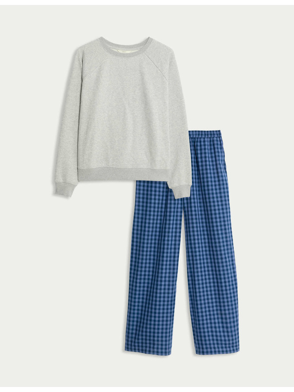 Marks & Spencer Mimoriadne mäkká mikina s mikinou a motívom devon PJ Marks & Spencer sivá