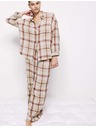 Marks & Spencer Kockovaná pyžamová súprava z čistej bavlny Marks & Spencer ružová