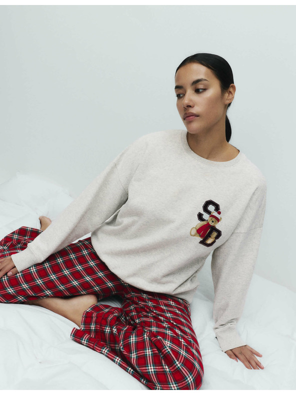 Marks & Spencer Rodinná vianočná pyžamová súprava s motívom Spencer Bear™ Marks & Spencer sivá