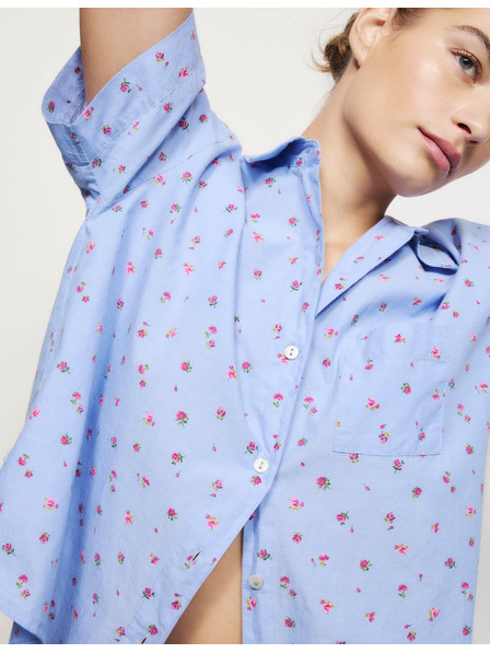 Marks & Spencer Krátka kvetinová súprava, z čistej bavlny a hrubého batista Marks & Spencer modrá