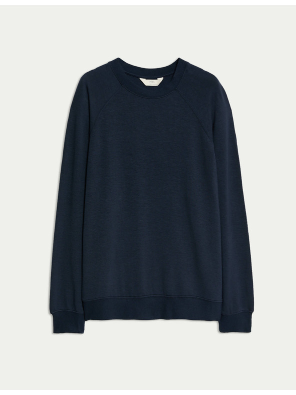 Marks & Spencer Pyžamový top s dlhými rukávmi s manžetami Marks & Spencer námorná modrá