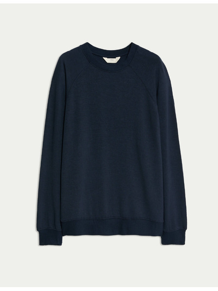 Marks & Spencer Pyžamový top s dlhými rukávmi s manžetami Marks & Spencer námorná modrá