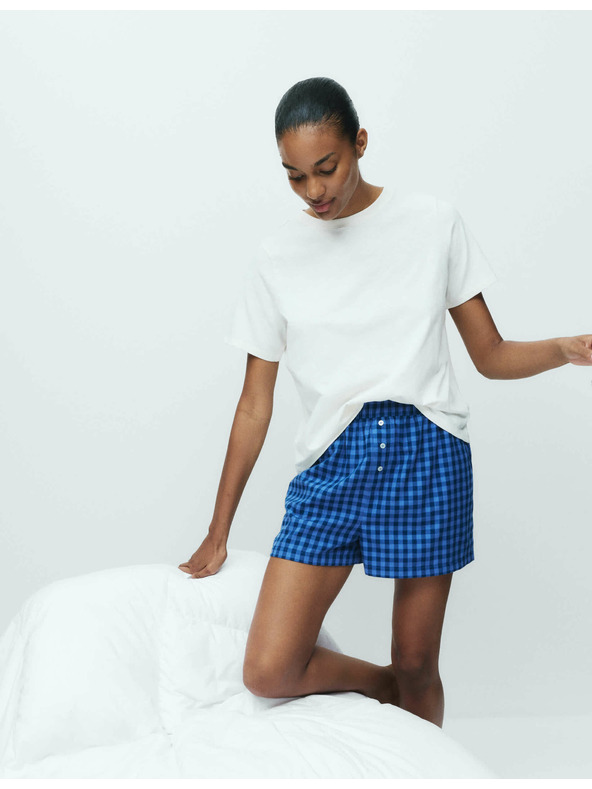 Marks & Spencer Pyžamové topy s vysokým podielom bavlny, 2 ks Marks & Spencer modrá