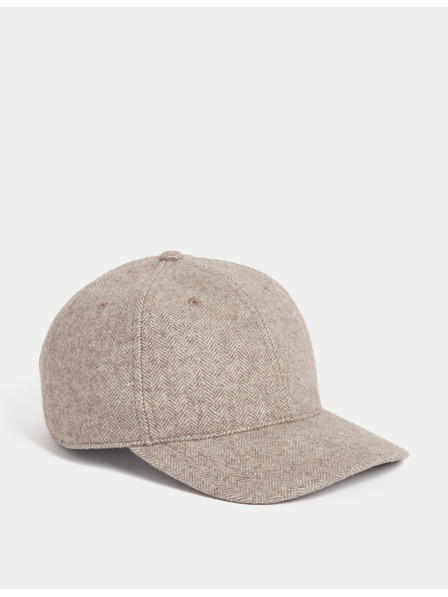 Marks & Spencer Šiltovka s podielom vlny so stromčekovým vzorom Marks & Spencer béžová