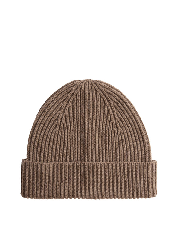 Marks & Spencer Pletená rebrovaná čiapka Marks & Spencer hnedá