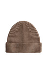 Marks & Spencer Pletená rebrovaná čiapka Marks & Spencer hnedá
