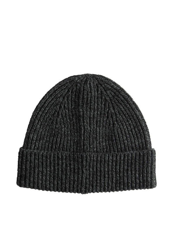 Marks & Spencer Pletená rebrovaná čiapka Marks & Spencer sivá