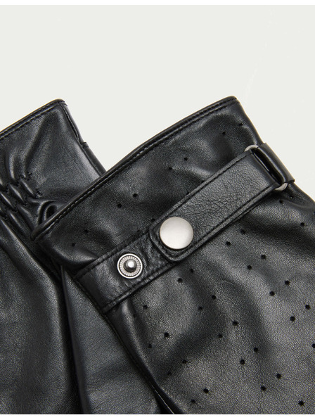 Marks & Spencer Kožené perforované rukavice Marks & Spencer čierna