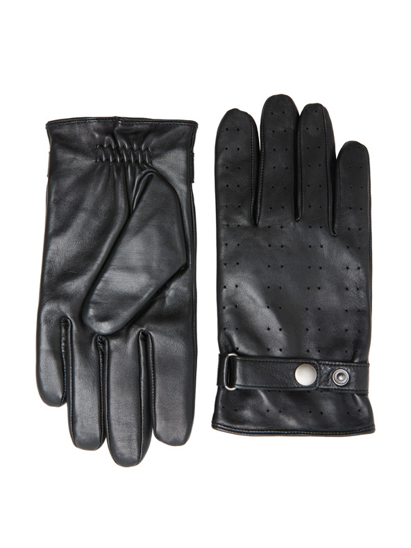 Marks & Spencer Kožené perforované rukavice Marks & Spencer čierna