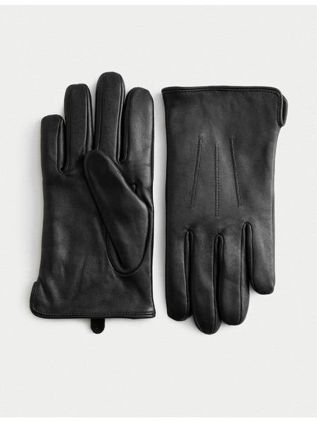 Marks & Spencer Kožené rukavice s technológiou Thermowarmth™ Marks & Spencer čierna