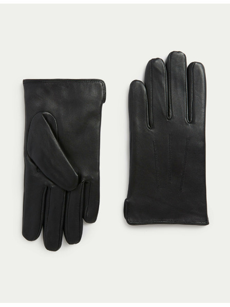 Marks & Spencer Kožené rukavice s technológiou Thermowarmth™ Marks & Spencer čierna