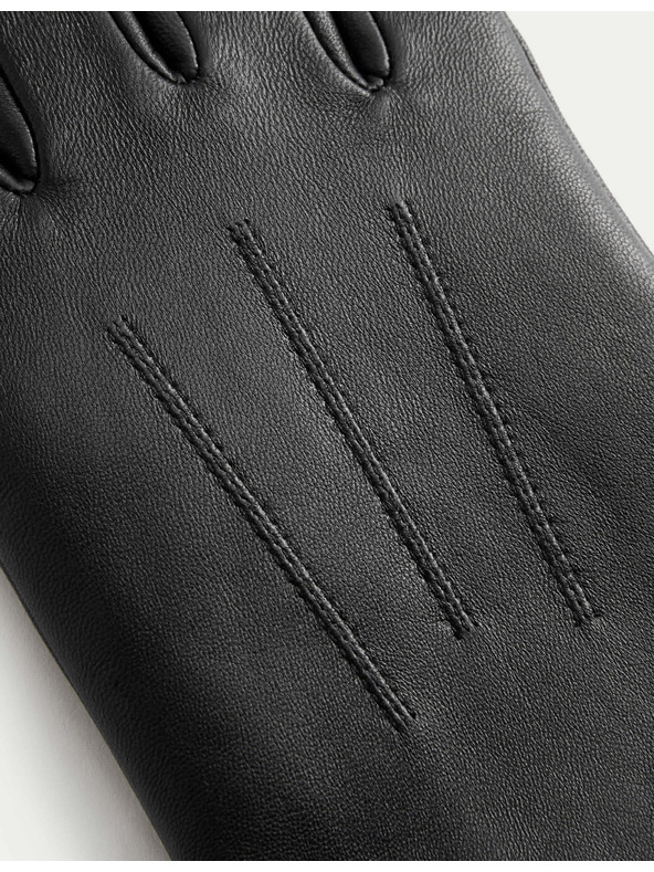 Marks & Spencer Kožené rukavice s technológiou Thermowarmth™ Marks & Spencer čierna