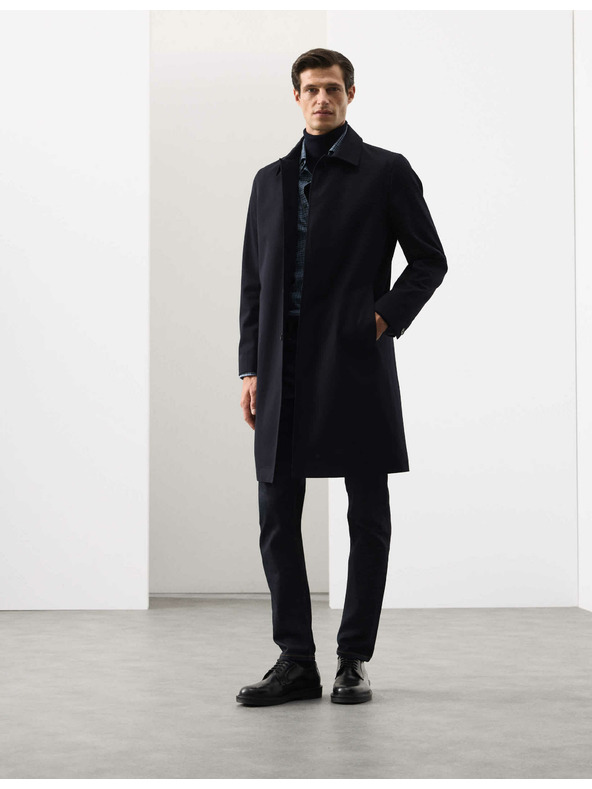 Marks & Spencer Kockovaná košeľa s vysokým podielom bavlny, ľahké žehlenie Marks & Spencer modrá