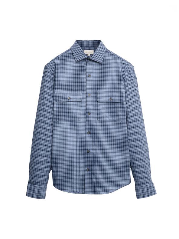 Marks & Spencer Kockovaná košeľa s vysokým podielom bavlny, ľahké žehlenie Marks & Spencer modrá