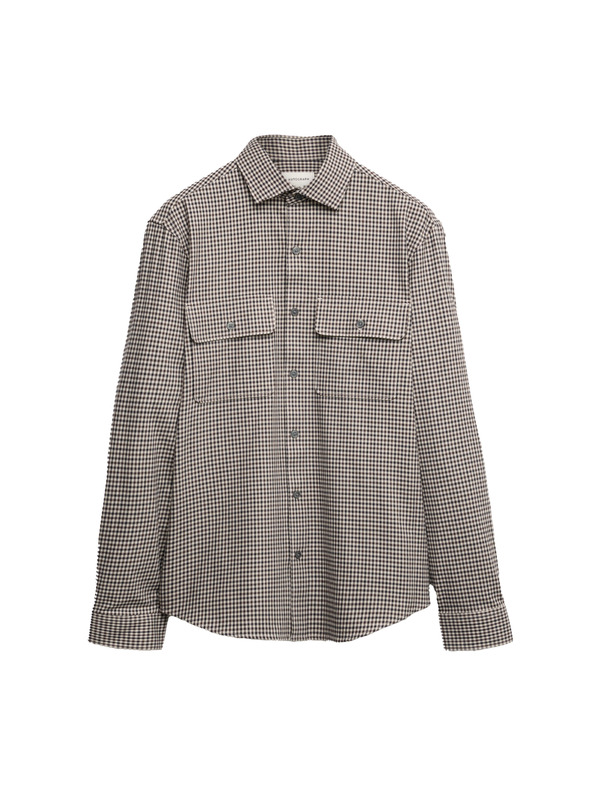 Marks & Spencer Kockovaná košeľa s vysokým podielom bavlny, ľahké žehlenie Marks & Spencer béžová