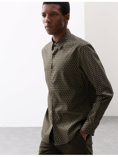 Marks & Spencer Košeľa s vysokým podielom bavlny Marks & Spencer zelená