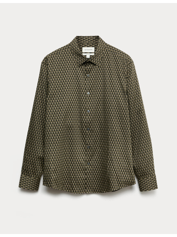 Marks & Spencer Košeľa s vysokým podielom bavlny Marks & Spencer zelená