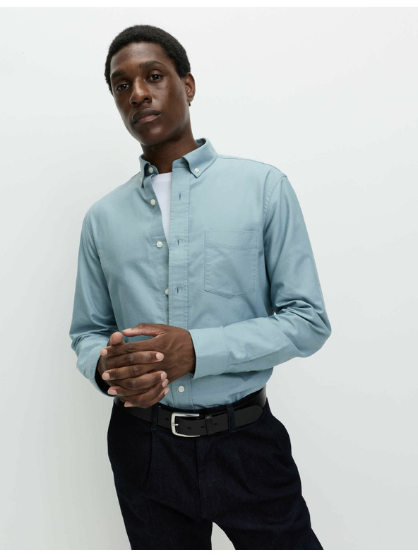 Marks & Spencer Oxfordská košeľa z čistej bavlny The Ultimate Marks & Spencer sivá