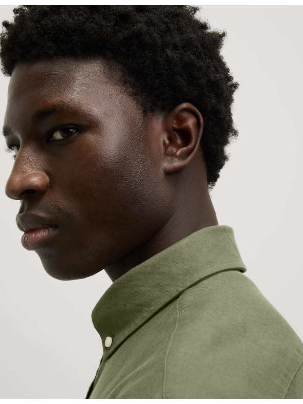 Marks & Spencer Oxfordská košeľa z čistej bavlny The Ultimate Marks & Spencer zelená