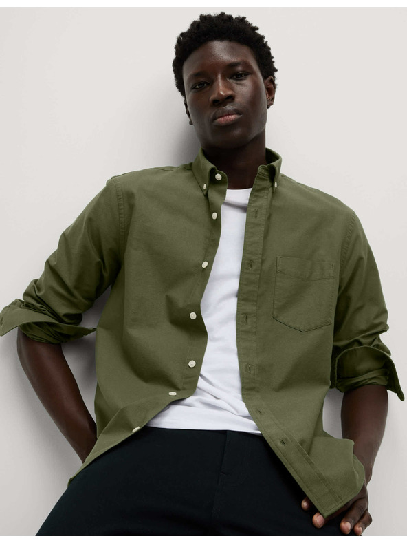 Marks & Spencer Oxfordská košeľa z čistej bavlny The Ultimate Marks & Spencer zelená
