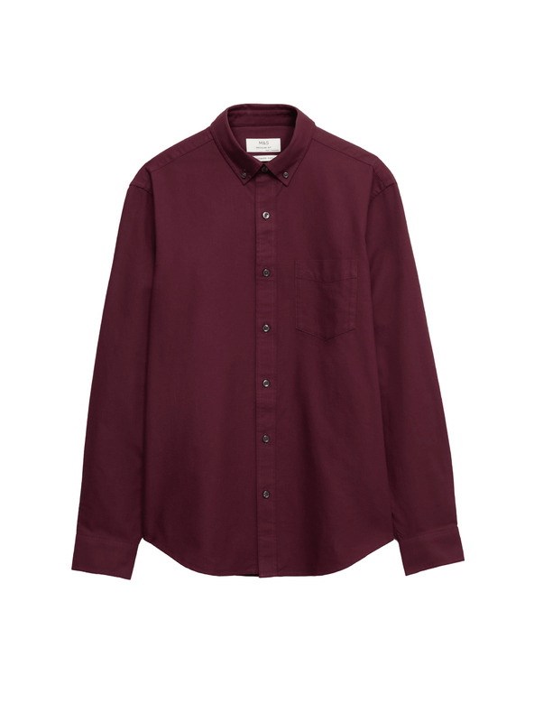 Marks & Spencer Oxfordská košeľa z čistej bavlny The Ultimate Marks & Spencer červená